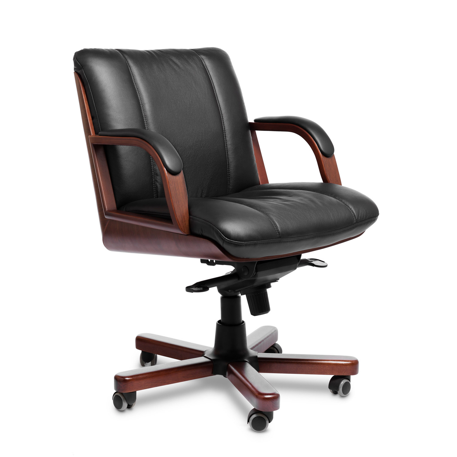 Cannes B - кресло для руководителя с низкой спинкой в натуральной коже Cannes B - кресло для руководителя с низкой спинкой в натуральной коже