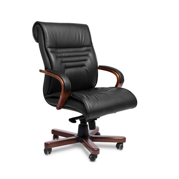 Basel B - кресло для руководителя с низкой спинкой в натуральной коже Basel B - кресло для руководителя с низкой спинкой в натуральной коже
