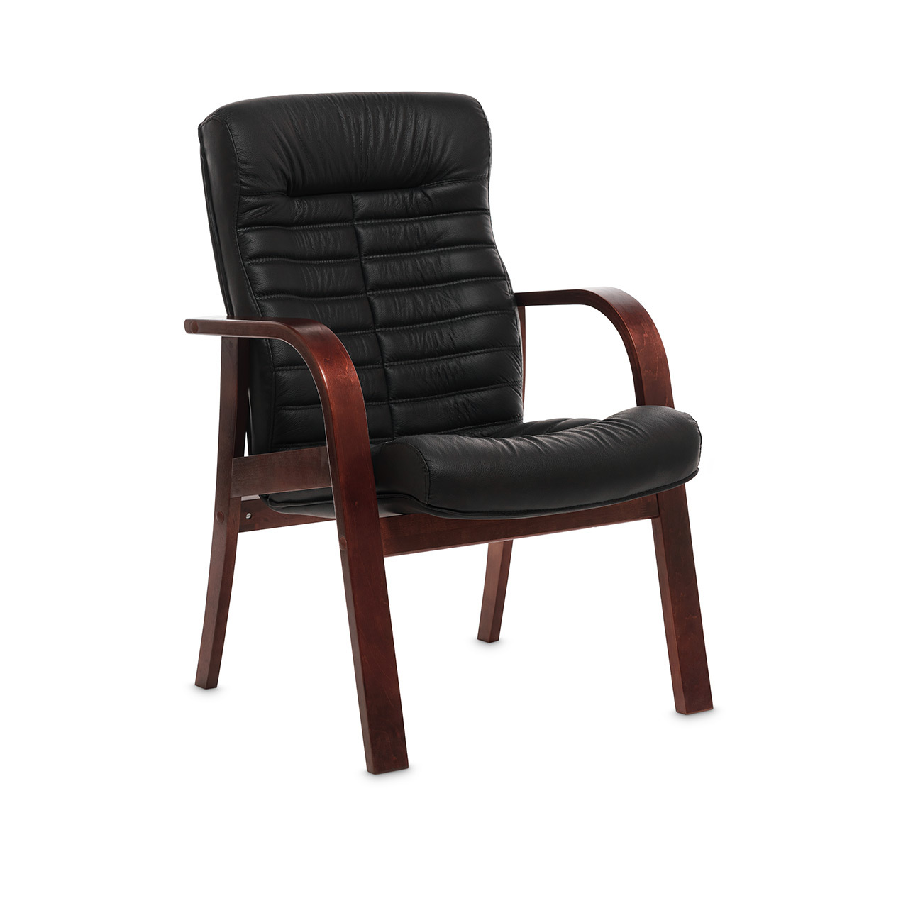 Orion Wood D - кресло для посетителей в натуральной коже Orion Wood D - кресло для посетителей в натуральной коже