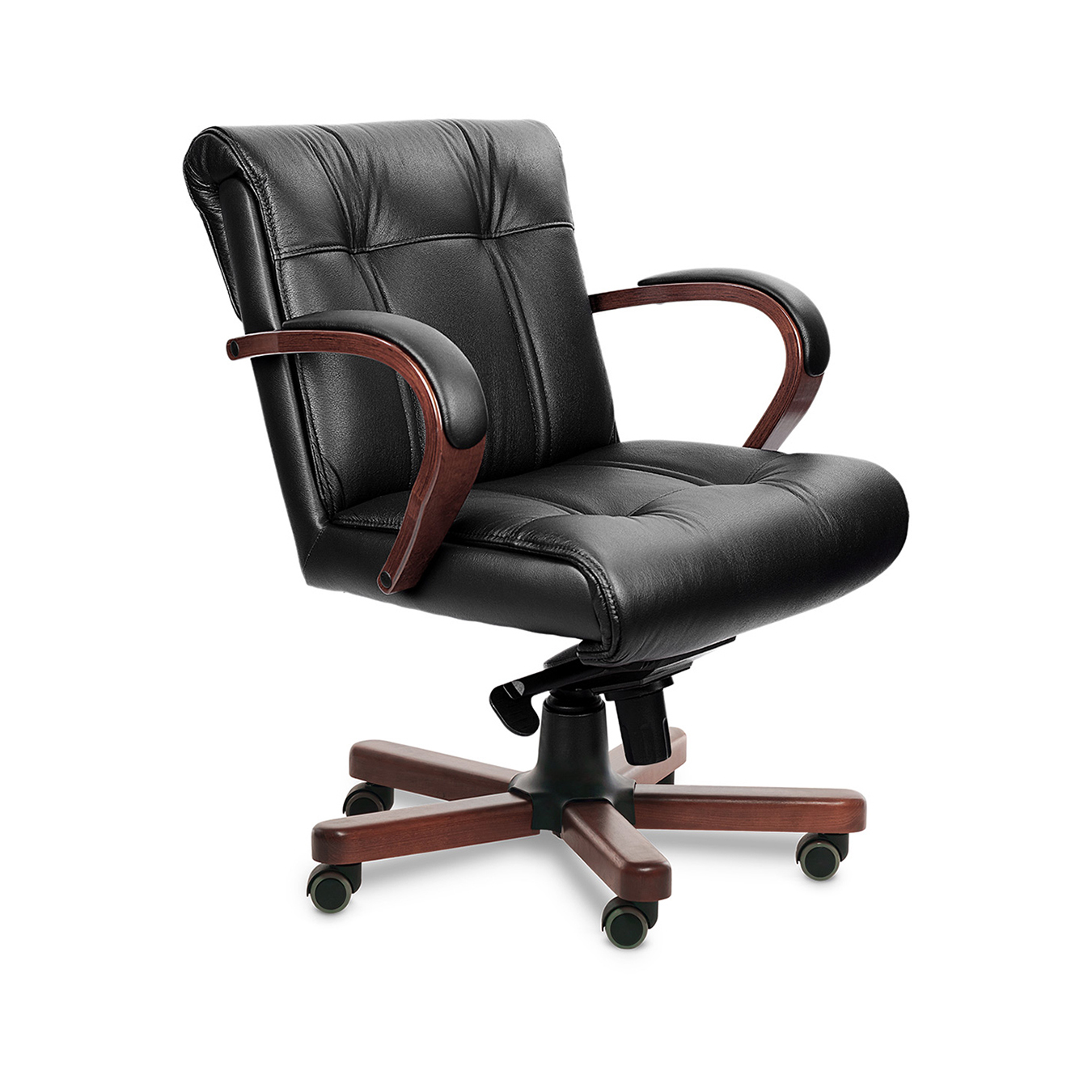 Paris B - кресло для руководителя с низкой спинкой в натуральной коже Paris B - кресло для руководителя с низкой спинкой в натуральной коже