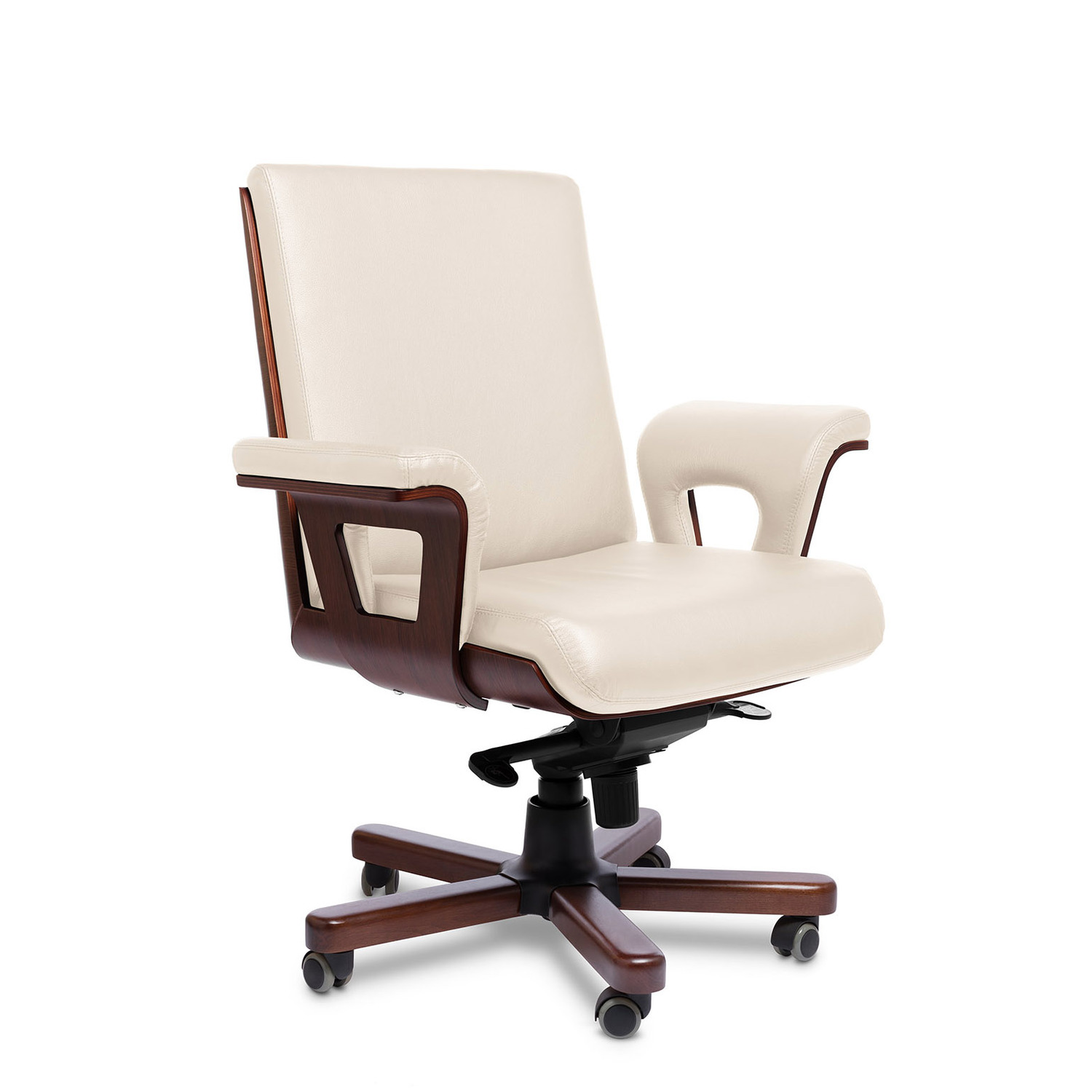 Cadis B - кресло для руководителя с низкой спинкой в натуральной коже Cadis B - кресло для руководителя с низкой спинкой в натуральной коже