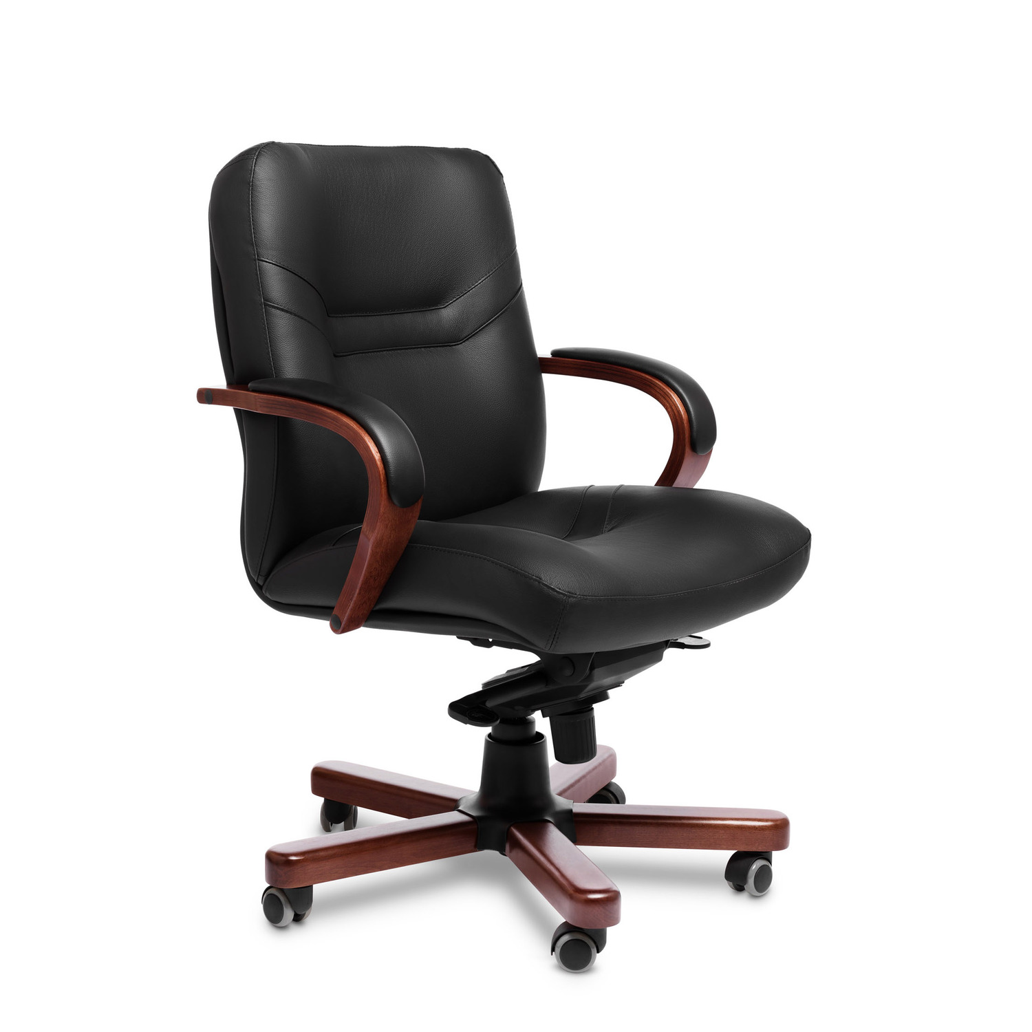 Minister B - кресло для руководителя с низкой спинкой в натуральной коже