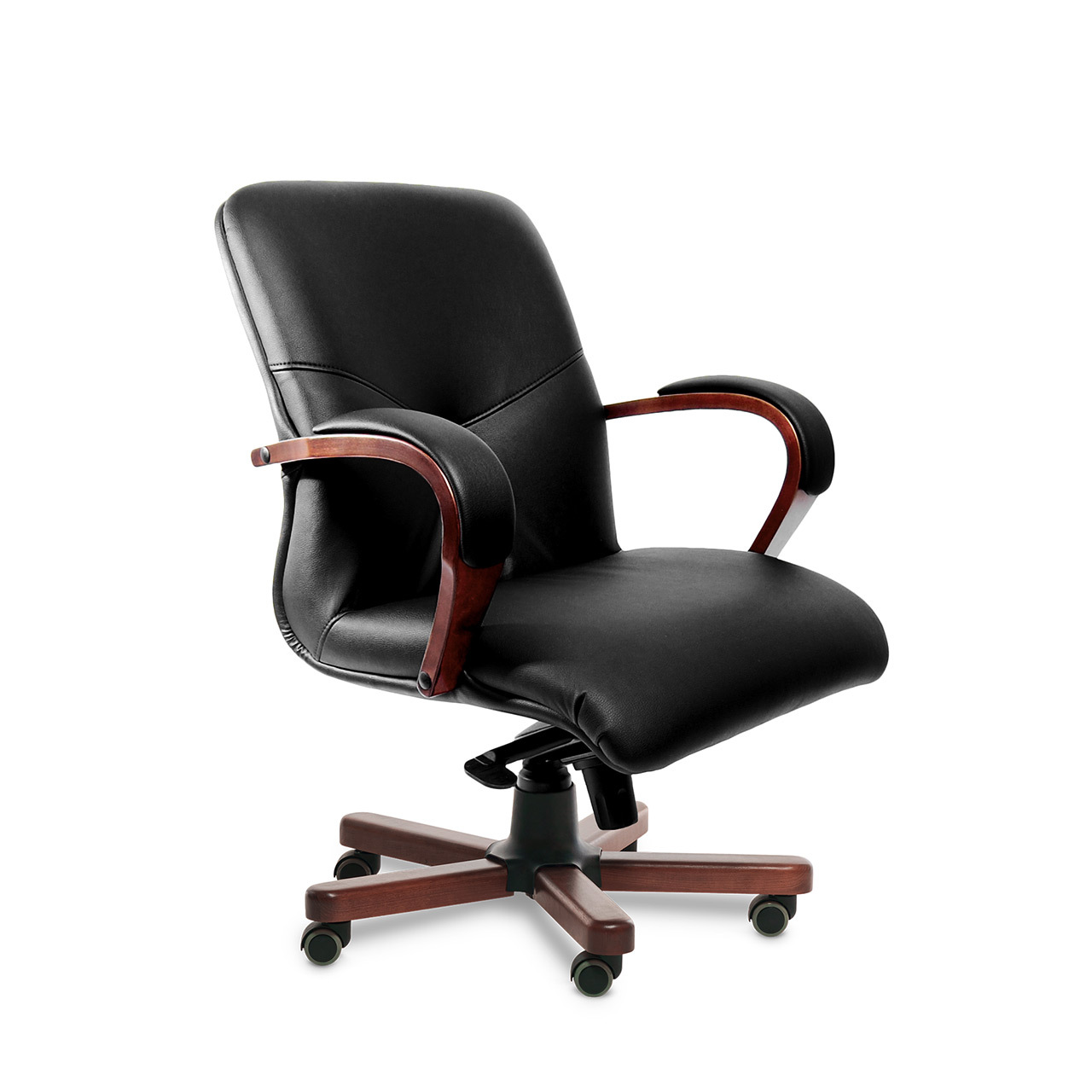 Mercury B - кресло для руководителя с низкой спинкой в натуральной коже Mercury B - кресло для руководителя с низкой спинкой в натуральной коже