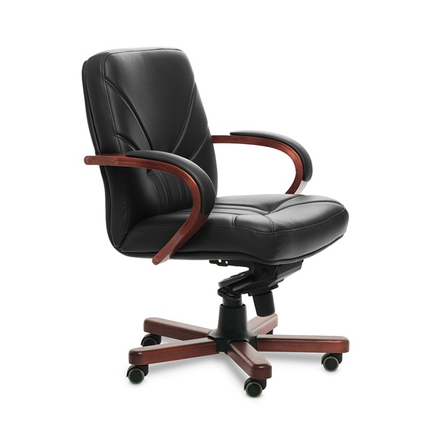 Verona B - кресло для руководителя с низкой спинкой в натуральной коже